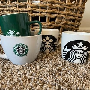 4 Starbucks Mugs - Used in Good Condition